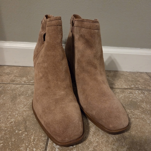 Zodiac Womens Tan Western Boho Ankle Chunky Heel Leather Suede Boot. Size 11 - Picture 2 of 10